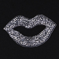 Hotfix Crystal Rhinestone Lips Patch for Coat Jacket Hat Phone Shell Decor