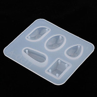 5Shapes DIY Silicone Mould Necklace Jewelry Making Mold Silicone Resin Model