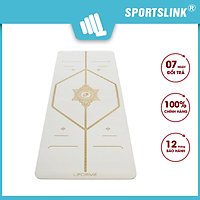 Thảm tập yoga định tuyến cao su Sportslink Liforme White Magic 4.2mm