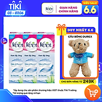 Bộ 3 Kem Tẩy Lông Cho Da Nhạy Cảm Veet Silk Fresh 25G