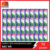 COMBO 5 dây Dầu Gội Head&Shoulders Bạc hà