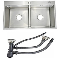 Chậu rửa chén, rửa bát inox 304 02 hộc
