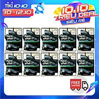 Combo 10 Túi mặt nạ giấy dưỡng trắng da - mặt na dưỡng trắng da chiết xuất Than Hoạt Tính 3w Clinic Hàn Quốc 23ml x 10