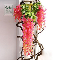 Hoa giả - ComBo 12 Cành Hoa Giả tử đằng dài 110cm đẹp long lanh