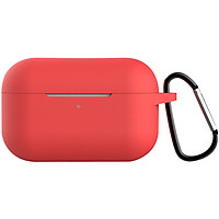 Silicone Case for AirPods Pro Earphone Full Body Protective Cover Shockproof Storage Shell with Carabiner Clip for Outdoor Travel