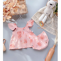 Quần áo trẻ em sơ sinh Babi mama Bộ đồ rời hai dây cánh tiên cho bé yêu SS04