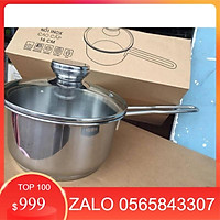QUÁNH ( NỒI )INOX ĐÔNG NAM CAO CẤP 3 ĐÁY 16CM