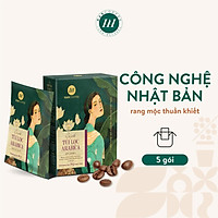 Cà Phê Phin Giấy Túi Lọc Arabica HANCOFFEE Nguyên Chất Vị Đắng Êm Chuyển Ngọt Hương Gỗ Tùng, Caramel, Thoảng Mùi Đinh Hương Hộp 5 gói - HND1S