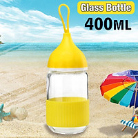 360° Leakproof Portable Rope 301-400ML Glass Bottle For Sports Hiking