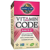 Garden of Life Vitamin B12 - Vitamin Code Raw B12 Whole Food Supplement, 1000 mcg, Vegan, 30 Capsules