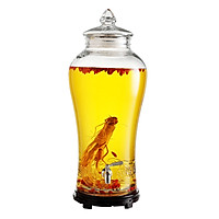 Bình Ngâm Rươu Sâm Thủy Tinh 10 Lít Nạp Phúc