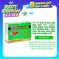 TPCN viên uống BỔ GAN ROBARGININE hỗ trợ bảo vệ gan,làm mát gan,giải độc gan và làm giảm tình trạng mẩn ngứa,nổi mề đai-hộp 90 viên nang mềm
