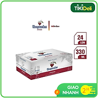 Thùng 24 lon bia Hoegaarden Rosee (330ml/lon)