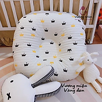 Gối chống trào ngược cho bé cao cấp Vuông Tròn hỗ trợ giảm nôn trớ an toàn cho trẻ sơ sinh (Bao gồm vỏ gối và ruột)