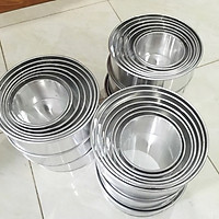 Khuôn tròn đế liền 10/12/14/16/18/20/22/24/26/28/30cm sử dụng đổ cốt bánh rau câu, bánh nướng, bánh gato