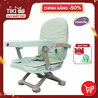 Ghế Ăn Dặm Du Lịch Điều Chỉnh Độ Cao Có Nệm Mastela 1013 - Màu xanh có lót da