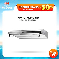 Máy Hút Mùi Âm Tủ Vỏ Inox Sunhouse SHB6118I - Bạc - Hàng chính hãng