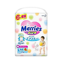 Tã/bỉm quần Merries L-44+6( dành cho trẻ từ 9-14Kg)