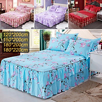 Flower Bed Skirt Bed Fitting Bed Sheet Family Hotel Double 4 Kinds Of Patterns Pillowcase Suitable For Bed Cover