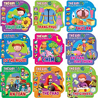 Combo 9 Cuốn - Thế Giới Trong Mắt Em (An Toàn, An Toàn Giao Thông, Cơ Thể Người, Các Loài Chim, Thể Thao, Thời Gian Biểu, Thức Ăn, Thực Vật, Trang Phục)