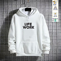 Áo hoodie life work pug chất vải cotton