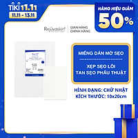 Miếng Dán Ép Sẹo giúp ngăn ngừa hình thành sẹo trên vết thương mới đồng thời làm Xẹp Sẹo Lồi / Phì Đại Rejuvaskin Scar FX 10x20cm