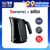 Bình Đun Siêu Tốc Braun WK 300 ONYX - 1.7L (Đen) - Hàng Chính Hãng