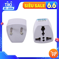 Combo bộ chuyển đổi ổ cắm 2 chấu thành 3 chấu - Chính hãng