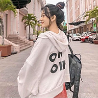 ÁO KHOÁC NỈ NGOẠI Dây Kéo Oh Oh (HD1190 - In nhiệt) (Bảo Bảo Store)