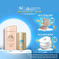 Bộ đôi Kem chống nắng dịu nhẹ cho da nhạy cảm và trẻ em Anessa SPF 50+ PA++++ 60ml + Kem chống nắng dưỡng da dạng sữa bảo vệ hoàn hảo Anessa SPF 50+ PA++++ 20ml