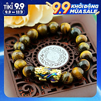 Vòng tay tỳ hưu VTPT26 đá Obsidian 8mm phù hợp với cả nam và nữ - Mang lại tài lộc, may mắn