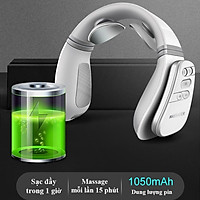 Máy massage cổ, vai, gáy cao cấp nhiều chức năng 3 chế độ massage, sử dụng pin sạc, có remote điều khiển từ xa