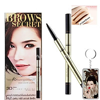 Chì kẻ mày Mistine 3D Brows Secret Brow Set tặng móc khóa