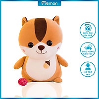 Gấu bông Sóc hạt dẻ cao cấp - Hàng chính hãng Memon - Đồ chơi thú nhồi bông Sóc hạt dẻ, Kích cỡ 30cm, Bông gòn PP 3D tinh khiết mềm mịn, bền đẹp, dễ sử dụng và an toàn cho trẻ nhỏ