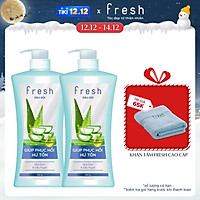 Combo 2 chai dầu gội Fresh Phục hồi hư tổn chiết xuất Nha đam 650g