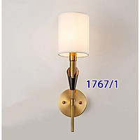 Đèn tường thân mạ vàng cao cấp chao vải trắng Đèn tường decor trang trí Tg1767