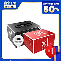 Bộ 2 hộp bao cao su OLO Đỏ - Đen siêu mỏng, kéo dài thời gian, truyền nhiệt tốt - olo_store