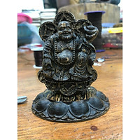 Tượng phật Di Lặc gỗ trầm hương sánh chìm tự nhiên cầu may mắn, sức khoẻ, tài lộc để bàn thờ thần tài, bàn làm việc và taplo xe ô tô