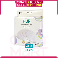 Miếng lót thấm sữa bằng vải, giặt được Pur (hộp 4 miếng) (9833)