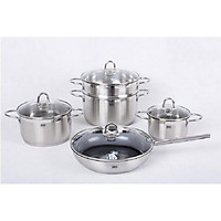 Bộ nồi chảo 4c + 1c giá hấp Elo Smaragd Plus 16/18/20/24cm