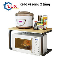 Kệ lò vi sóng chữ C đa năng, kệ lò vi sóng 2 tầng inox không gỉ chắc chắn, tiện dụng (Giao màu ngẫu nhiên)