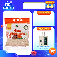 Gạo Lứt VietGAP Vinh Hiển - túi 2KG - dẻo mềm, thơm ngon, đạt chuẩn VietGAP