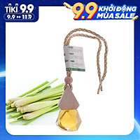 Tinh dầu sả chanh Lorganic treo xe hơi, tủ áo (10ml)/ Tinh dầu thiên nhiên nguyên chất/ Hương thơm thiền tịnh/ Thanh lọc không khí, giảm mệt mỏi, xua đuổi côn trùng và khử mùi hiệu quả.