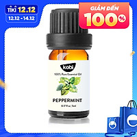 Tinh Dầu Bạc Hà Kobi - Tinh Dầu Thiên Nhiên Nguyên Chất, Tinh Dầu Xông Phòng, Giúp Giảm Stress, Xua Đuổi Côn Trùng Và Khử Mùi Hiệu Quả, Thích Hợp Dùng Với Đèn Xông Và Máy Khuếch Tán Tinh Dầu (5ml)