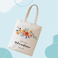 Túi vải Canvas (tote shopping bag) Câu Lời Chúa 5 (Ephesians 2,10)