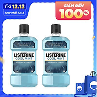 Combo 2 Nước Súc Miệng Hương Bạc Hà Listerine Cool Mint (750ml/Chai)