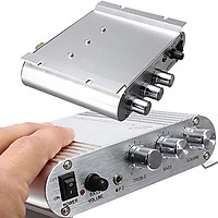 Mini Car 3Channel Speaker Amplifier Stereo Mega Bass Connect with Phone PC DVD Player MP3 MP4 Portable Subwoofer