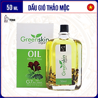 Dầu Gió Thảo Mộc Greenskin Organic Herb Oil G7 - Tăng Cường Hệ Miễn Dịch, Giảm Ho, Nhứt Đầu, Giảm Căng Thẳng - Chai 50ml