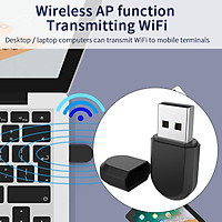 USB 2 in 1 WiFi Bluetooth Adapter Receiver 150Mbps Network Card Wireless Dongle for PC/Laptop/Desktop, Black