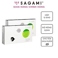 Combo 2 hộp Bao cao su Sagami Exceed 2000 - Thiết kế 3D - Một lần thắt - Hộp 12 chiếc